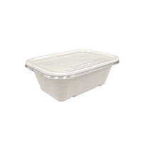 750ml Biodegradable Sugarcane Lunch Box with Lid
