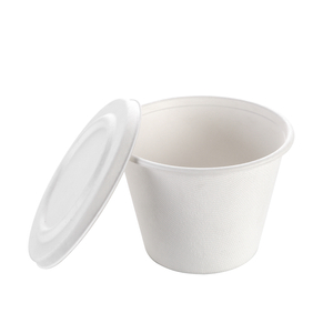 500ml Recycle Sugarcane Pulp Cup with Lid 