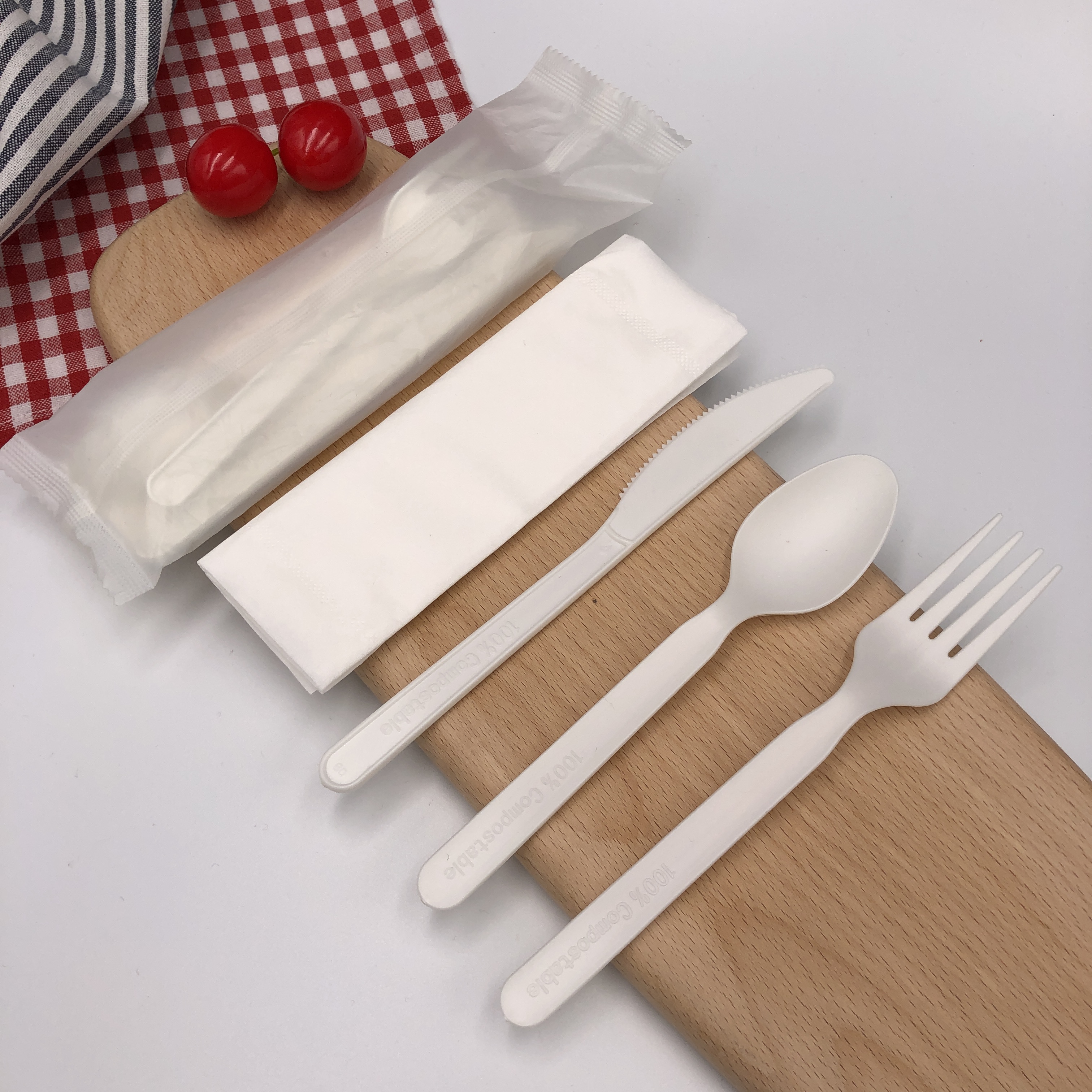 7 Inch Biodegradable Disposable CPLA Cutlery Set
